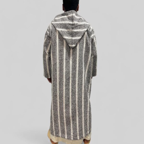 Moroccan Warm Wool Cotton Winter Djellaba - Hooded - Image 3