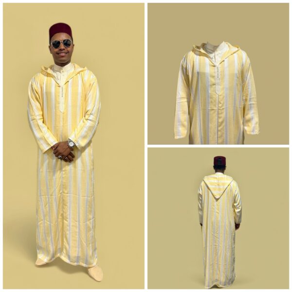 Moroccan Cotton Men Djellaba – Hooded