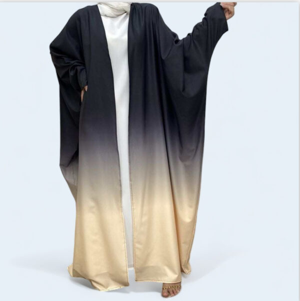 2024 Women's Open-Front Batwing Sleeve Abaya - Image 2
