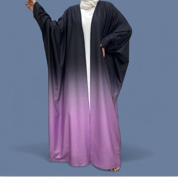 2024 Women's Open-Front Batwing Sleeve Abaya - Image 5