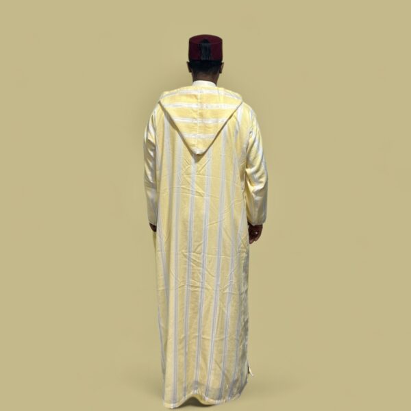 Moroccan Cotton Men Djellaba – Hooded - Image 3