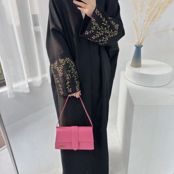 2024 Embroidered Dubai Abaya With Matching Hijab - Image 3