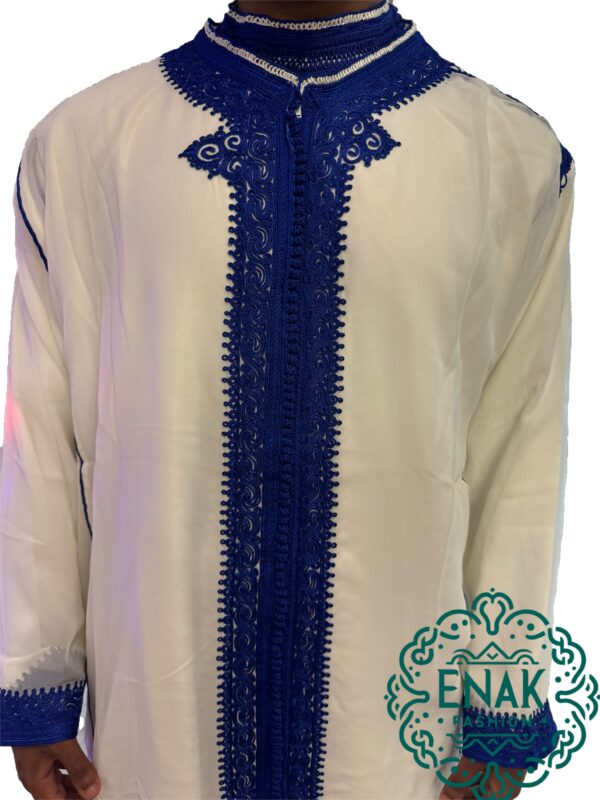 Luxury Moroccan 3-Piece Men Kaftan - Closed-Front - Image 4