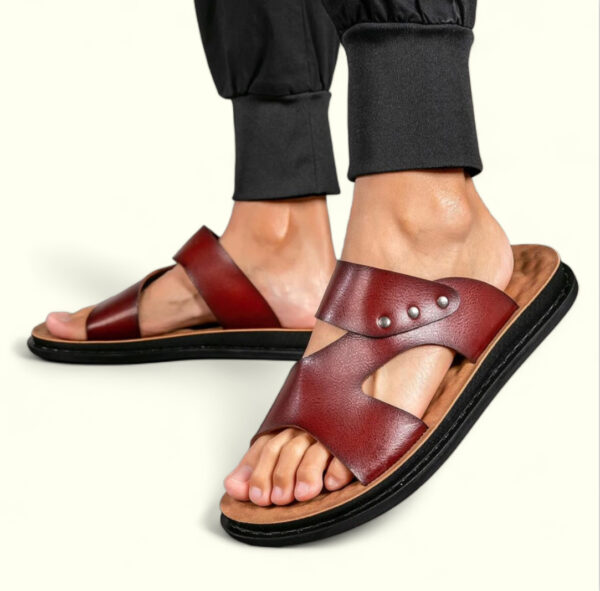 Leather Lightweight ENAK-Engraved Men Sandals - Image 3