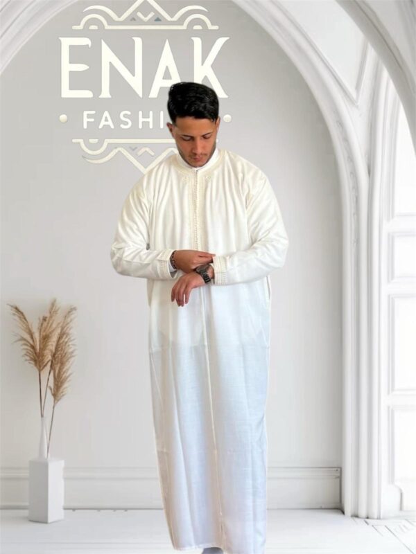 Luxurious Moroccan Gandoura (long-sleeve) non-hooded - Image 2