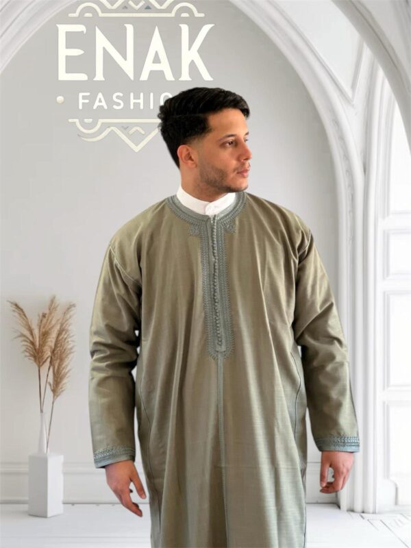 Luxurious Moroccan Gandoura (long-sleeve) non-hooded