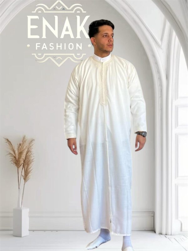 Luxurious Moroccan Gandoura (long-sleeve) non-hooded