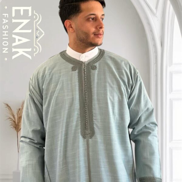 Luxurious Moroccan Gandoura (long-sleeve) non-hooded