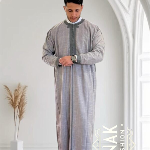 Luxurious Moroccan Gandoura (long-sleeve) non-hooded