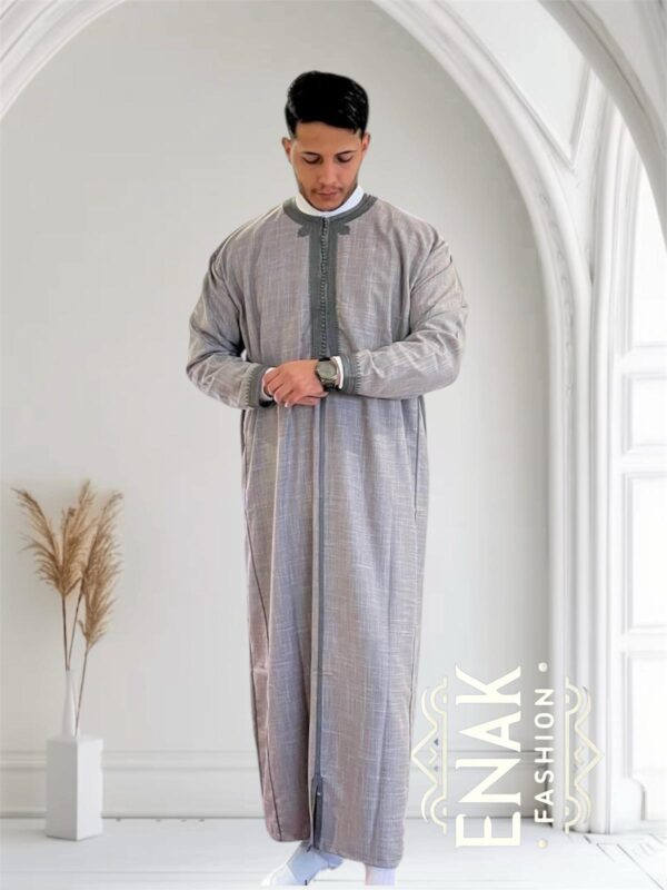 Luxurious Moroccan Gandoura (long-sleeve) non-hooded