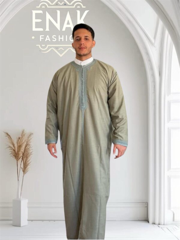 Luxurious Moroccan Gandoura (long-sleeve) non-hooded - Image 2