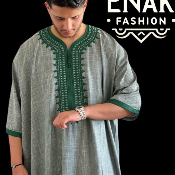 NEW Moroccan Gandoura (SHORT-sleeve) non-hooded
