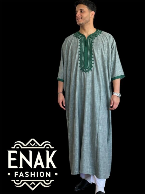 NEW Moroccan Gandoura (SHORT-sleeve) non-hooded - Image 2