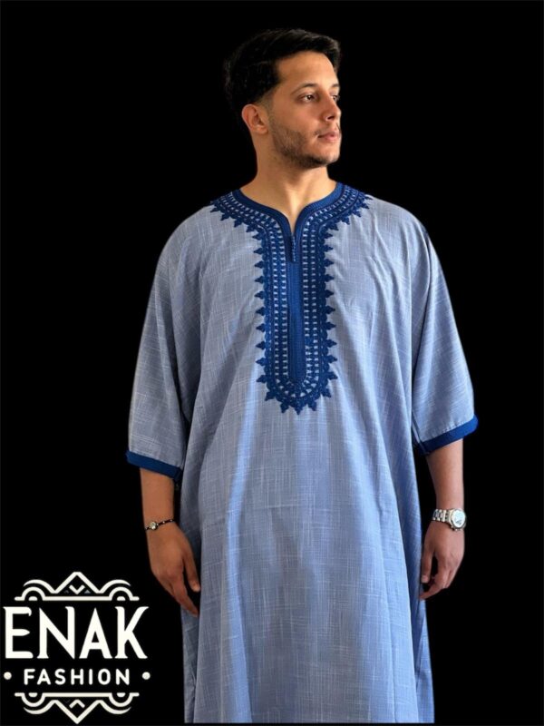 NEW Moroccan Gandoura (SHORT-sleeve) non-hooded - Image 2