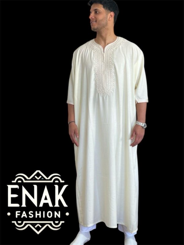 NEW Moroccan Gandoura (SHORT-sleeve) non-hooded - Image 2