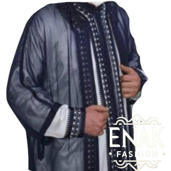 Luxury Moroccan Men 3-Piece Kaftan - Open-Front