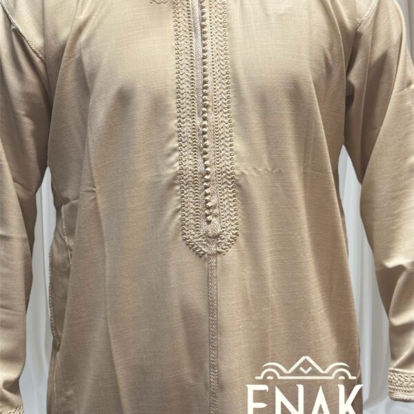 Luxurious Moroccan Gandoura (long-sleeve) non-hooded